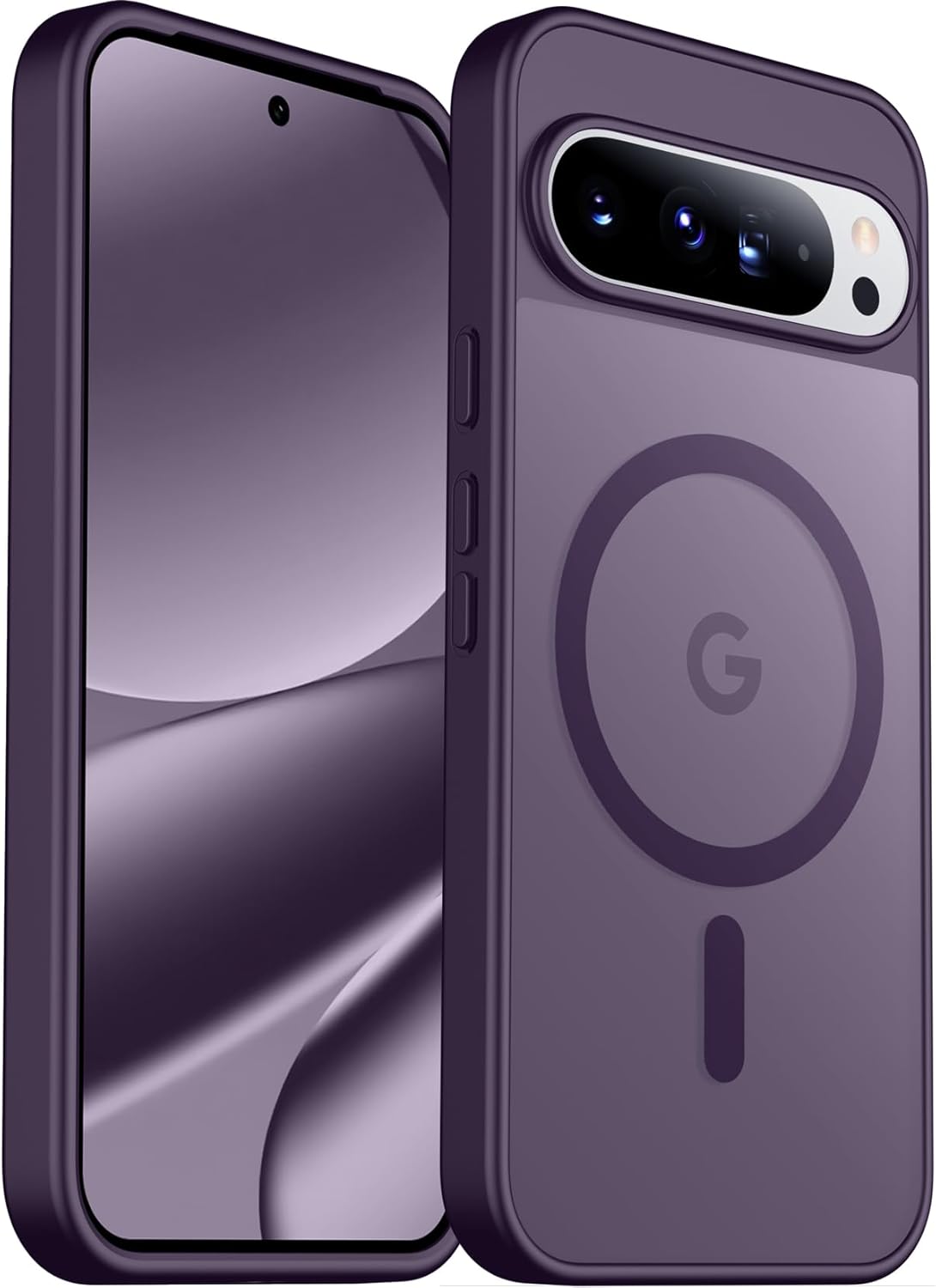 Funda magnética para Google Pixel 10/Pixel 10 Pro, protección contra caídas de grado militar, delgada, translúcida, mate, a prueba de golpes y antihuellas, para Pixel 10/10 Pro, color negro