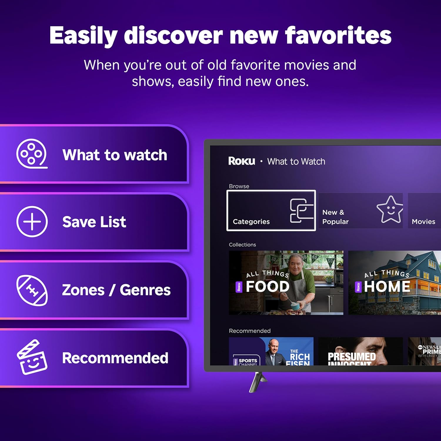 Roku Streaming Stick 4K - Dispositivo de transmisión HDR y Dolby Vision Roku para TV con control remoto por voz y Wi-Fi de largo alcance - TV gratis y en vivo